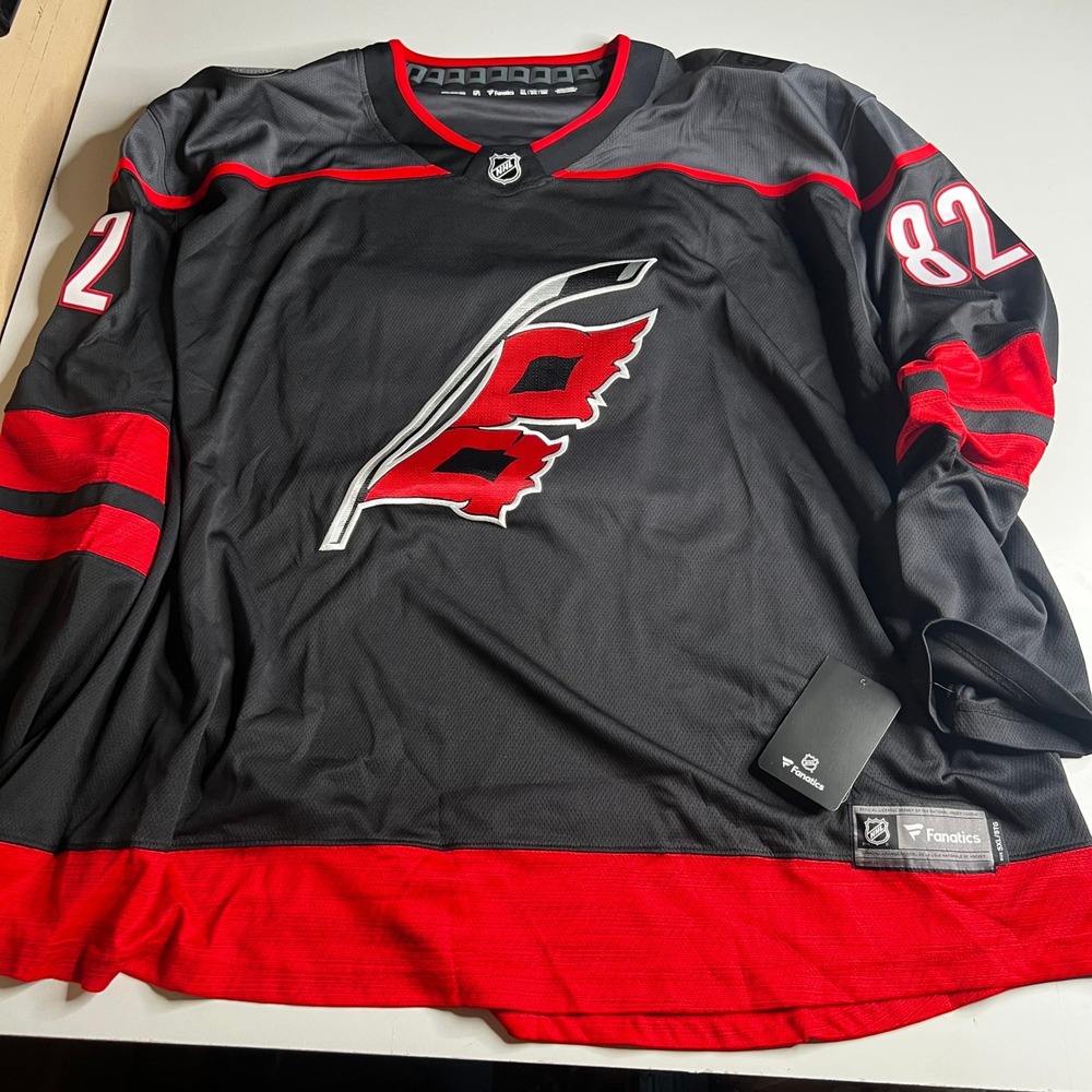 Carolina Hurricanes Jesperi Kotkaniemi 82 Fanatics NHL Jersey Black Mens 5XL